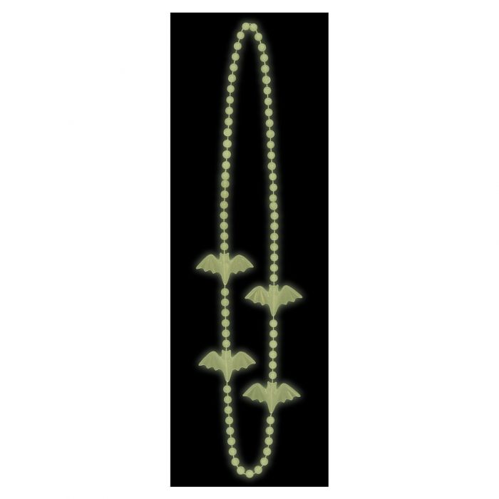 Halloween Glow Dark Bat Cuentas de Murcielago Brillante