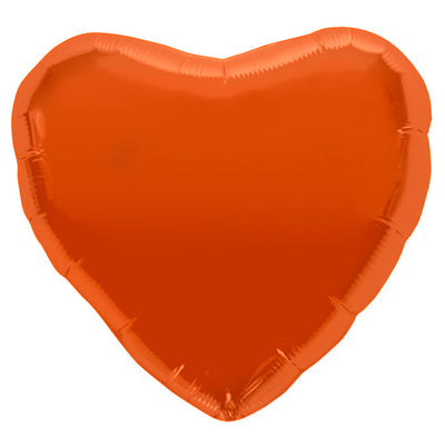18" Foil Balloon Orange Heart