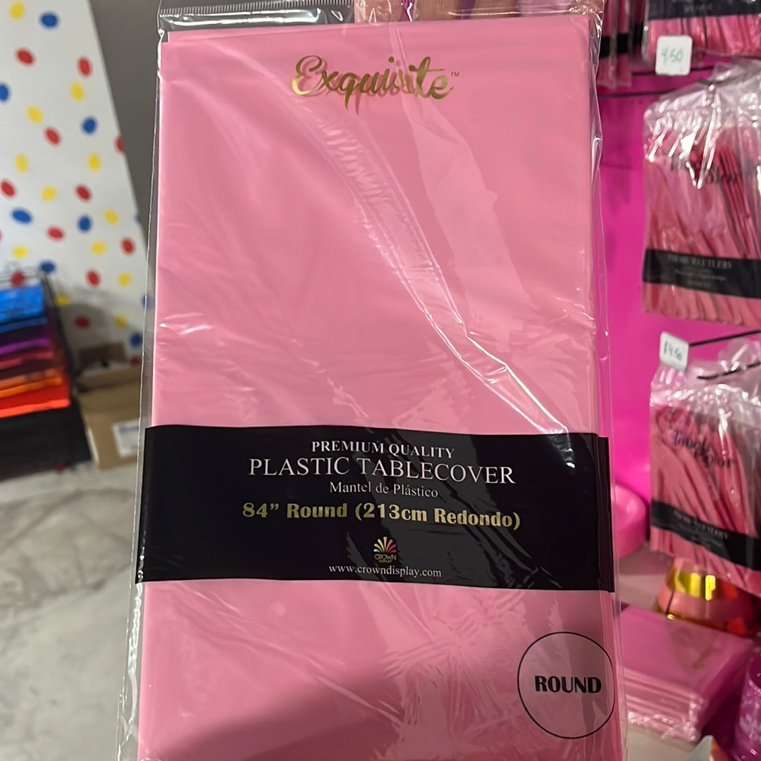 Table Cover 84 Round Pink