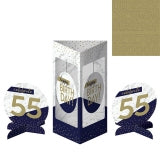 Centro Mesa Stickers Personalizable Navy and Gold (x3u)