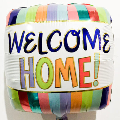 WELCOME HOME STRIPES Foil Balloon 18"
