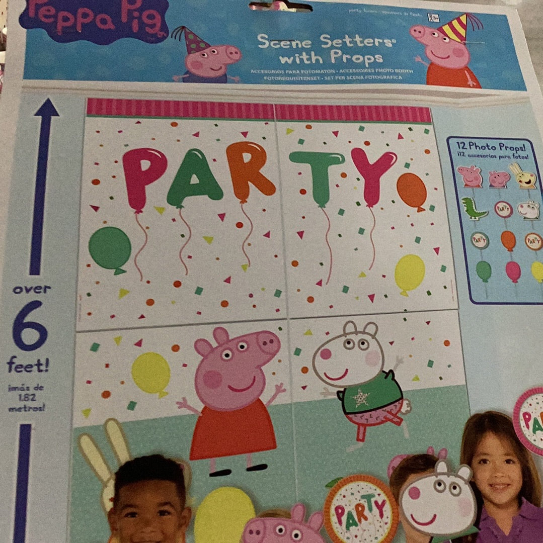 PEPPA PIG CONFETTI SCENE SETTER W/PROPS