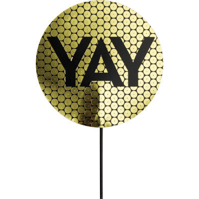 Yay Cake Topper Sequin (x1u)