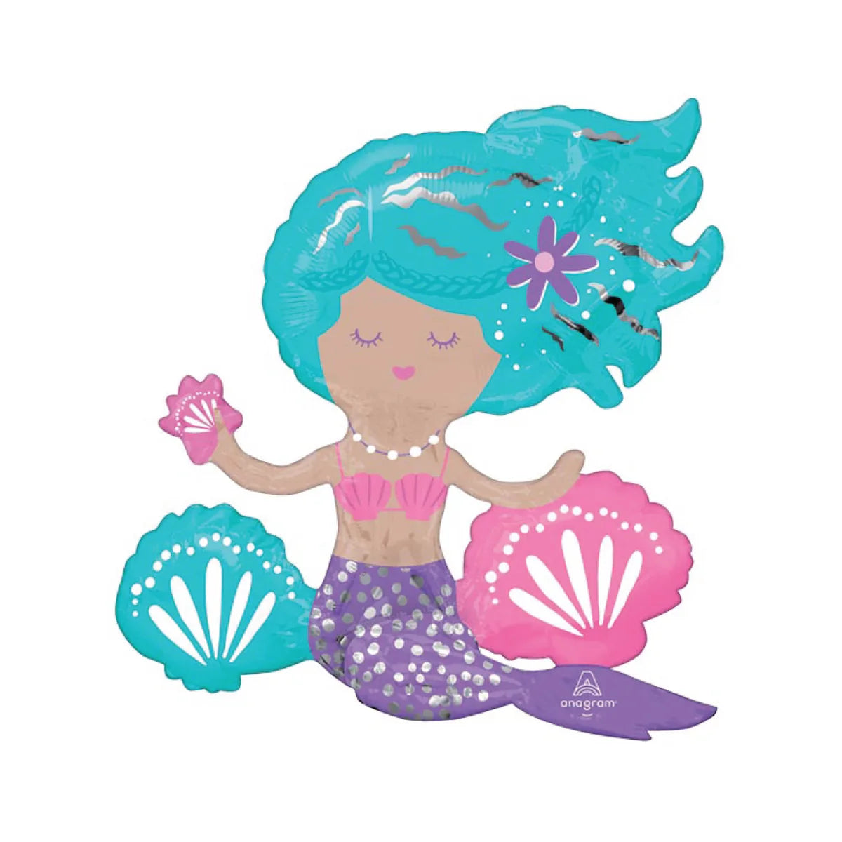 Mermaid Air-Filled Foil Balloon 18in x 17in