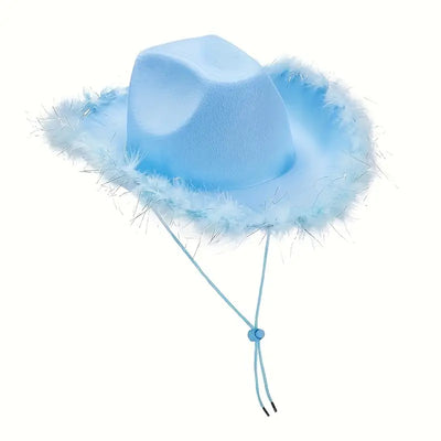 Sombrero Cowboy con Plumas