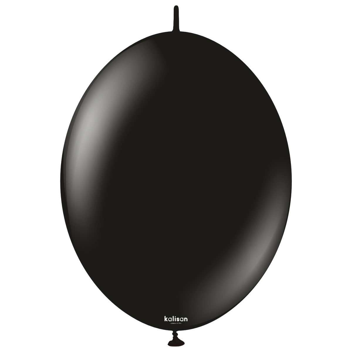 12" Kalisan Brand Linking Latex Balloons K-Link Standard Black (50 Per Bag)