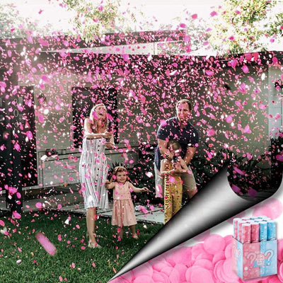 Popper Confetti Cannon Gender Reveal Rosa (x1u)