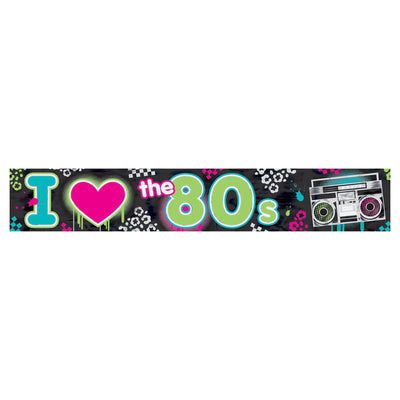 80's Foil Banner Retro Vintage