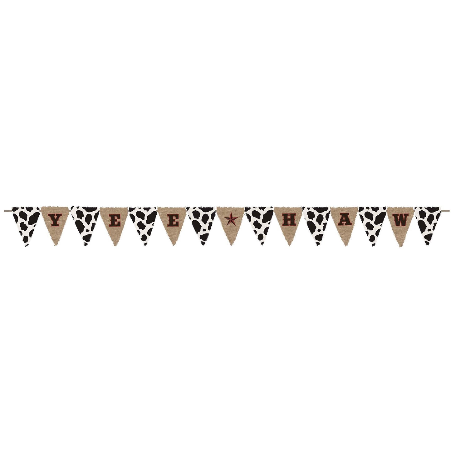 Western Burlap Banner