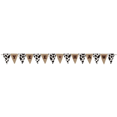 Western Burlap Banner