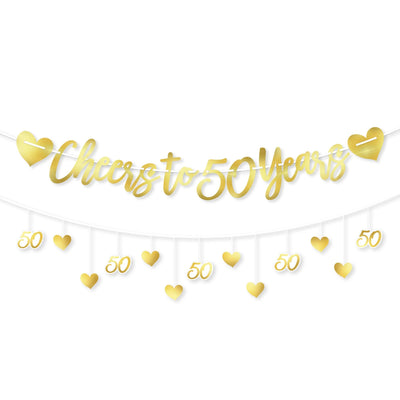 Happy 50th Anniversary Banner Kit