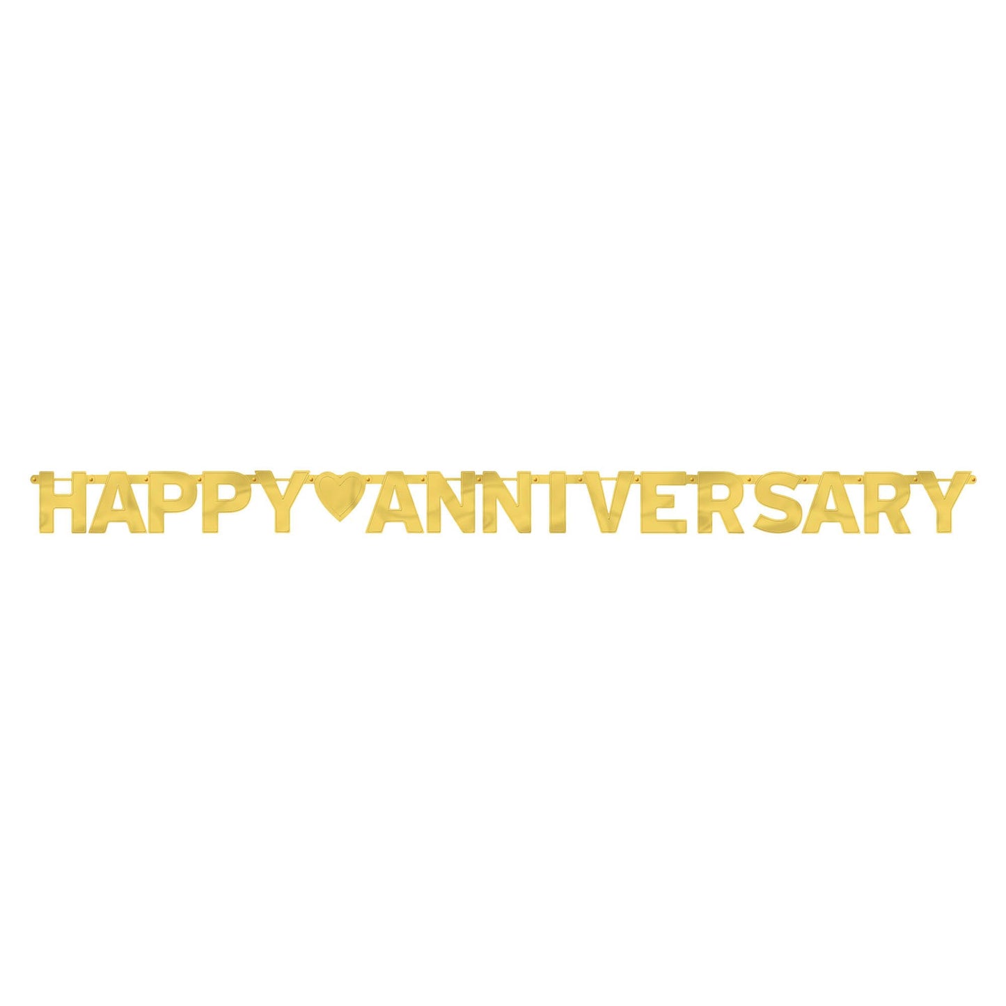 Happy Anniversary Gold - Large Foil Letter Banner