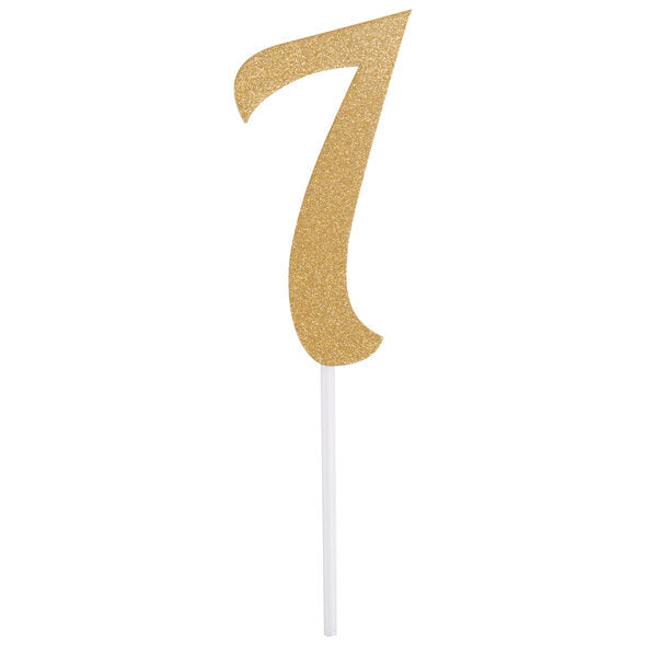 Glittered Stick Numbers Gold (x4u)
