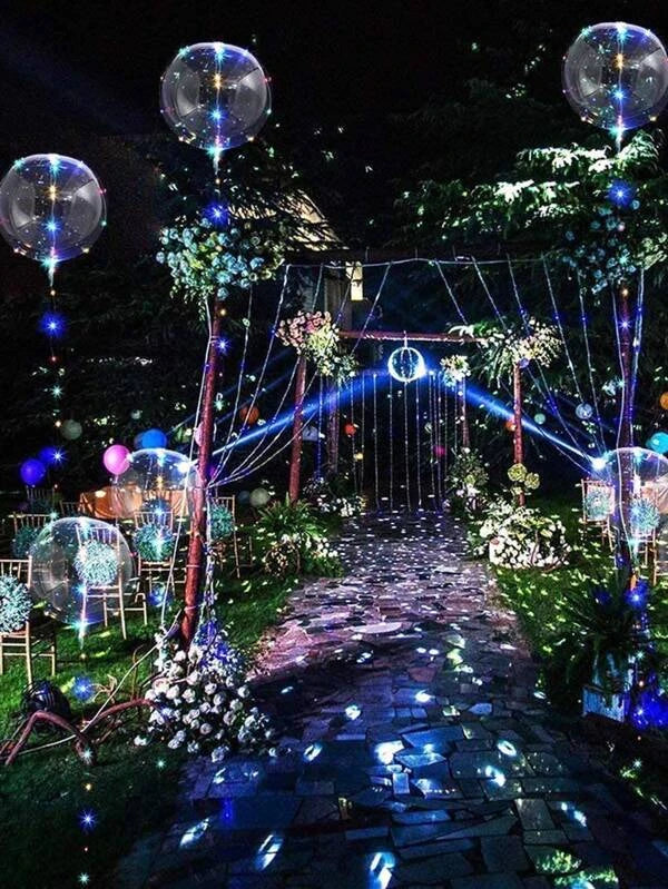 Globo Clear con Luces LED (incluye 3 unidades)
