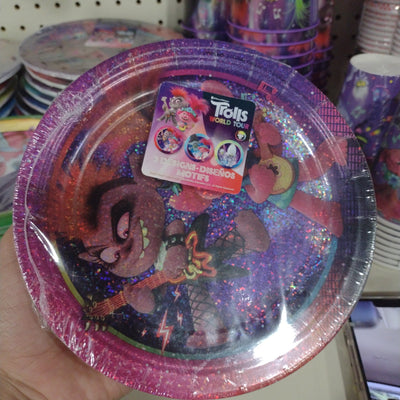 Trolls Plates 7" Round Assorted (x8u)