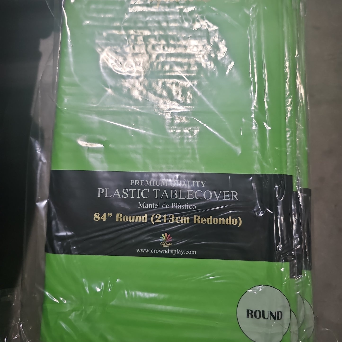 Mantel plastico Round LIME GREEN