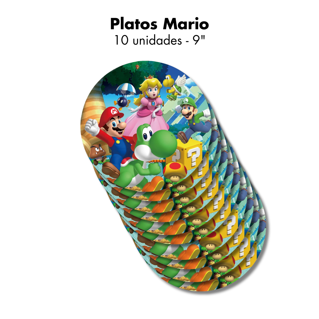 Mario Bros Platos 9" (x10u)