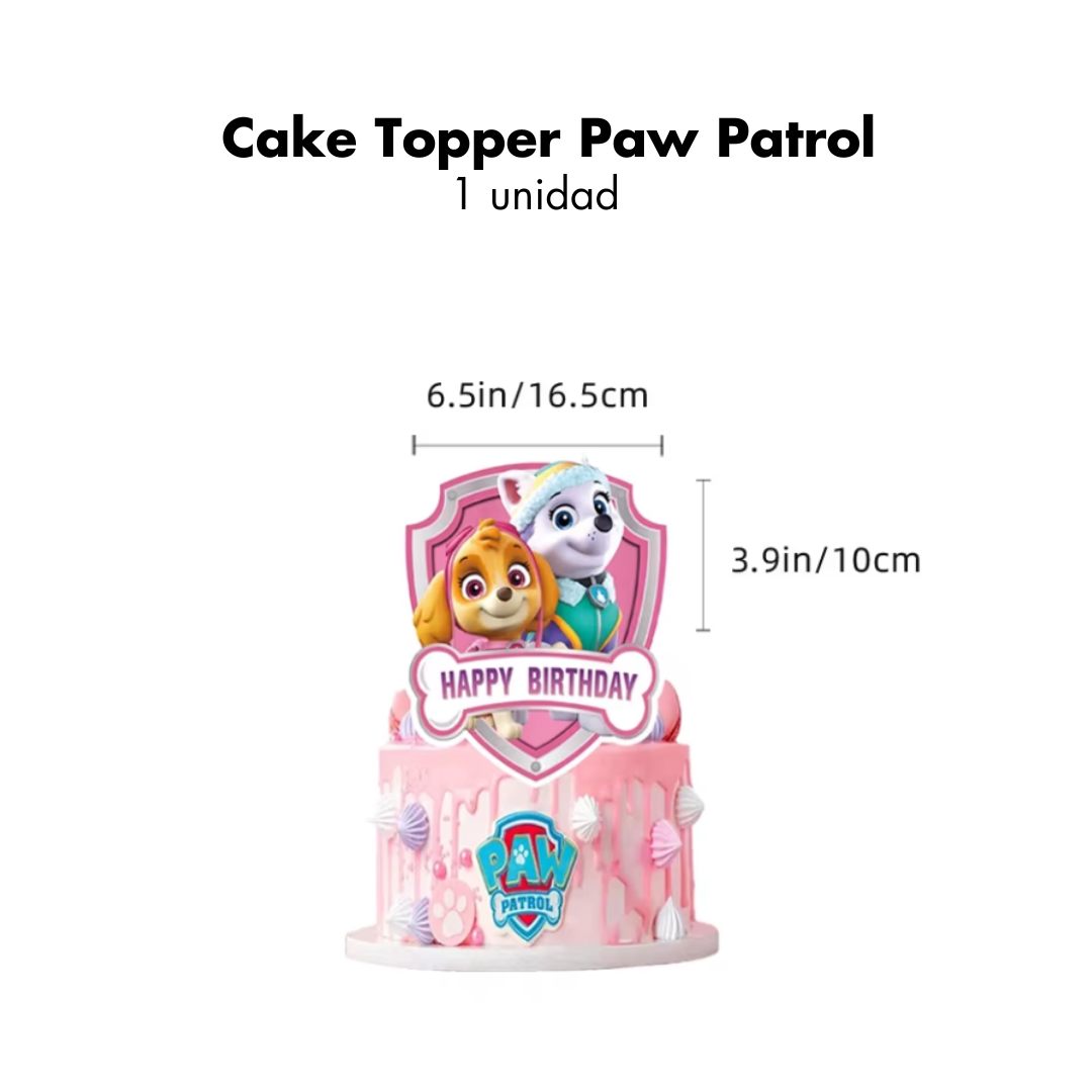 Paw Patrol Niña Cake Topper (x1u)