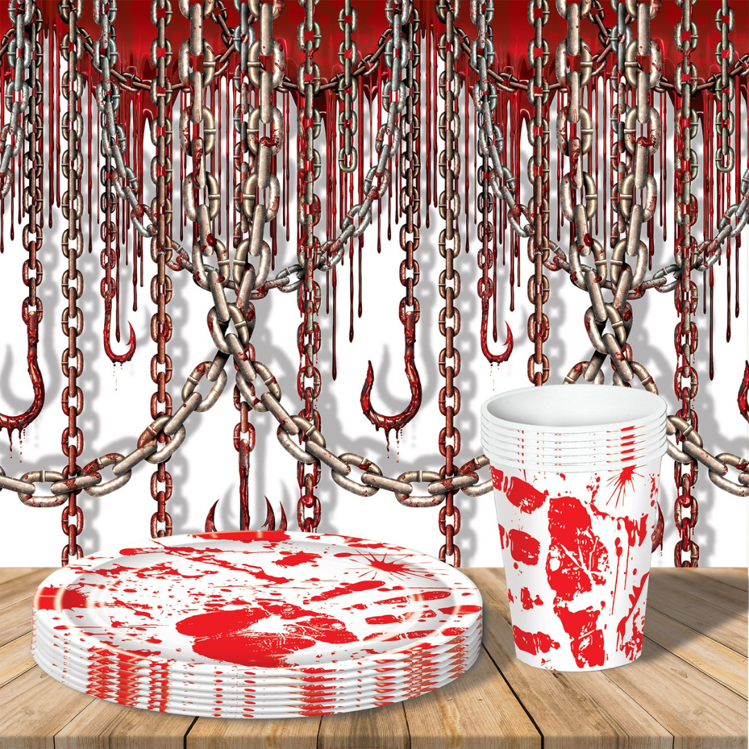 Bloody Handprints Beverage Cups 9oz (x8u)