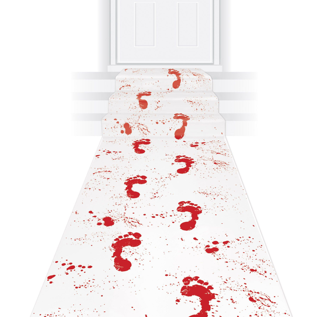 Halloween Bloody Footprints Runner 10ft (x1u)