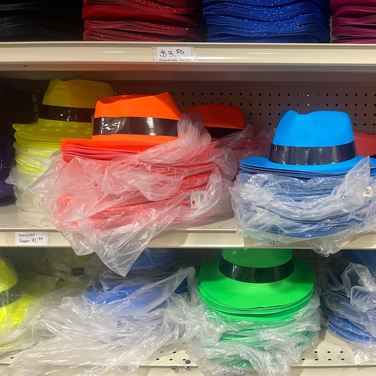 Sombrero Neon Plastico (x1u)