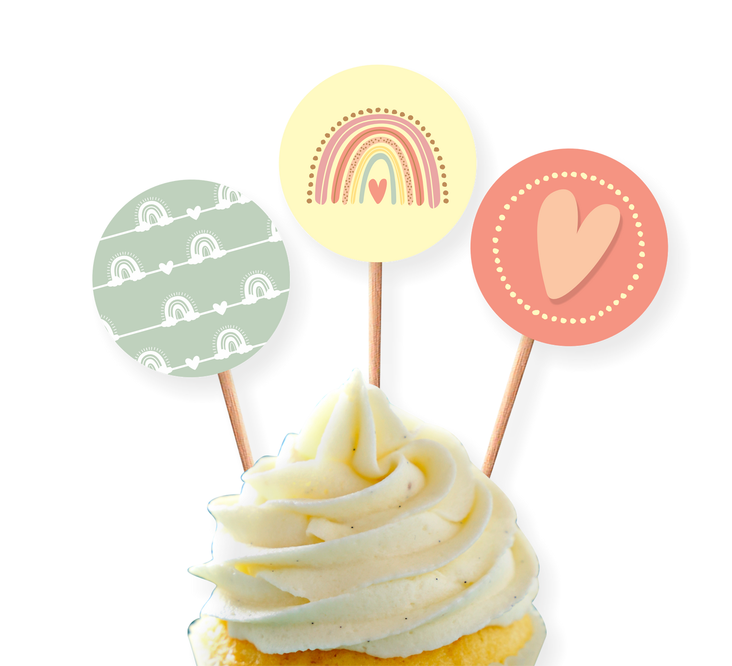 Retro HB PALILLOS DECORADORES CUPCAKE X 12