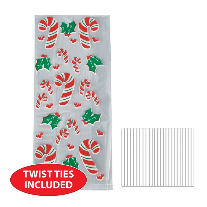 Candy Cane & Holly Cello Bags