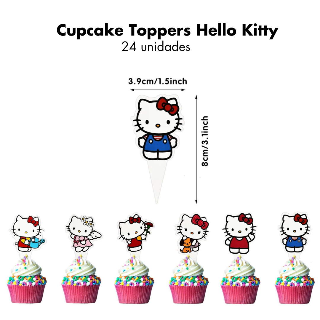 Hello Kitty Photo Cupcake Toppers (x24u)