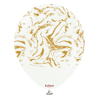 Kalisan Balloons 12" Space Nebula White-Gold 25ct