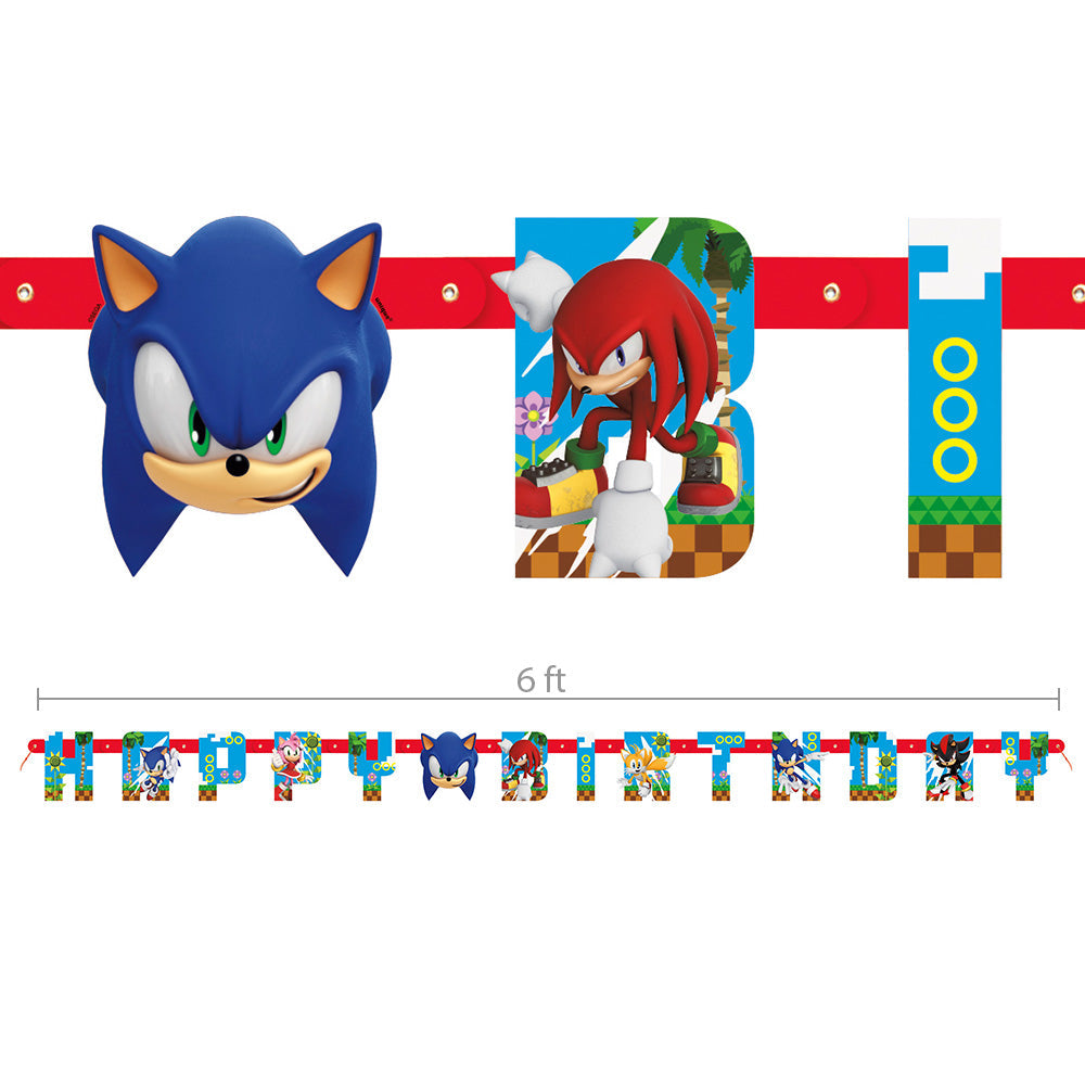 Sonic Jointed Banner "Happy Birthday"