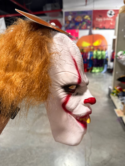 Máscara Clown Movie PVC Deluxe 10.24x8.27" con Cabello 2 Estilos