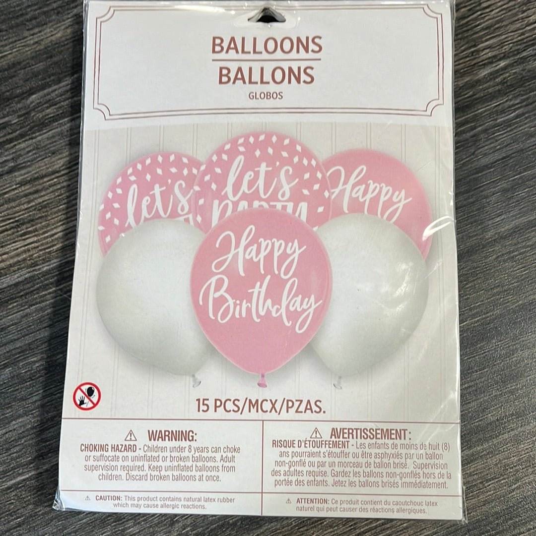 Globos Feliz Cumpleaños 12"