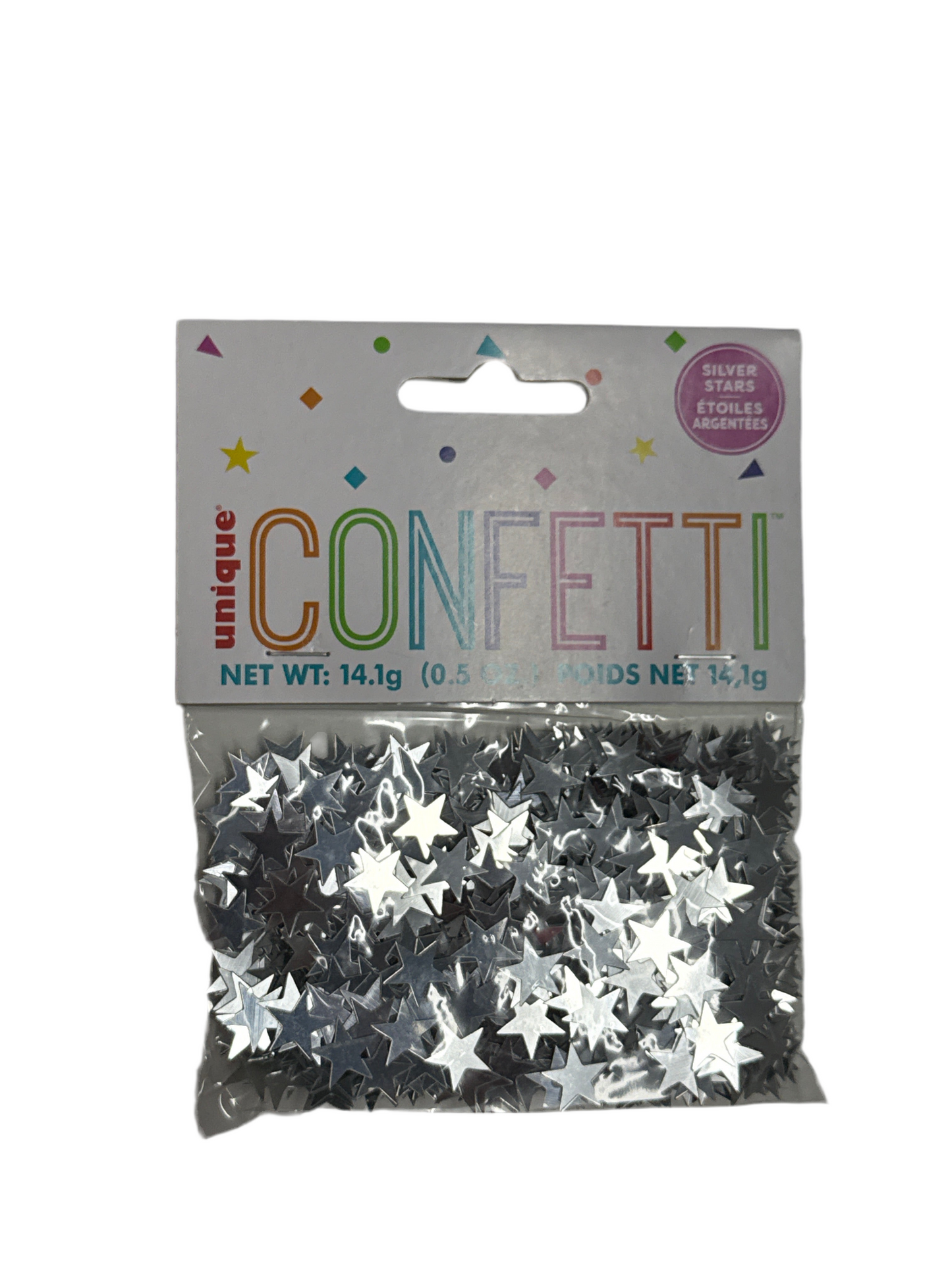 Estrellas Plateadas Silver Star Confetti 0.5oz