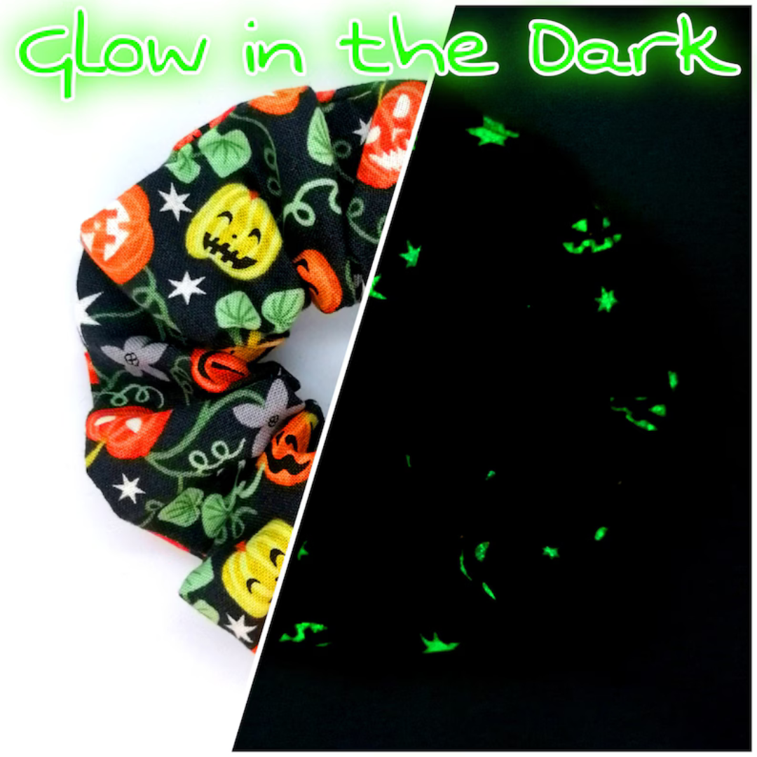 Scrunchies Moños Halloween LED 4" (x1u) - 2 Estilos