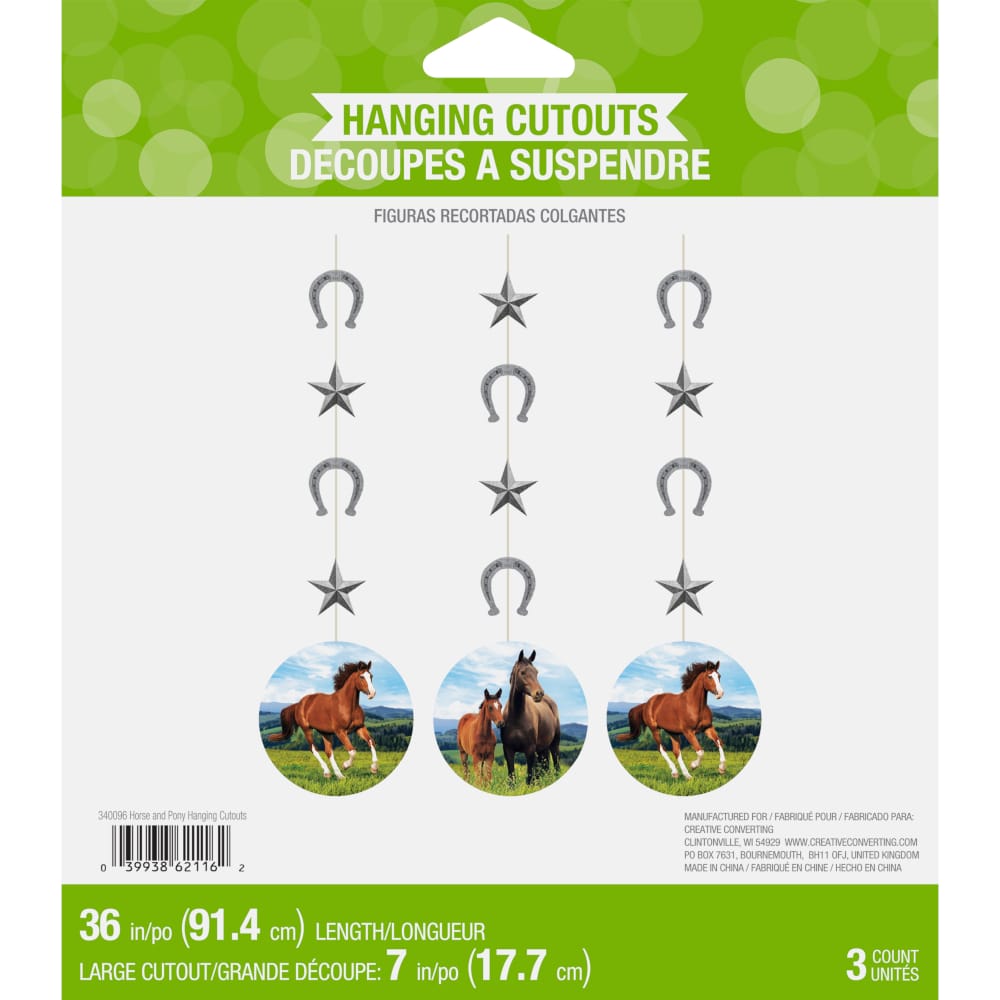 Horse and Pony Hang Cutouts (x3u)