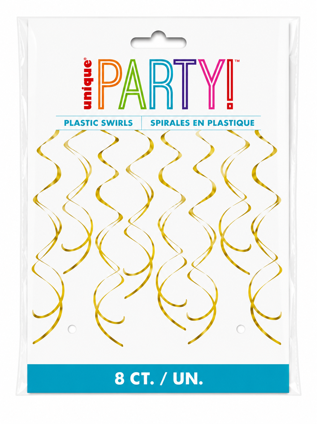 Swirl Decorations Gold 8pcs
