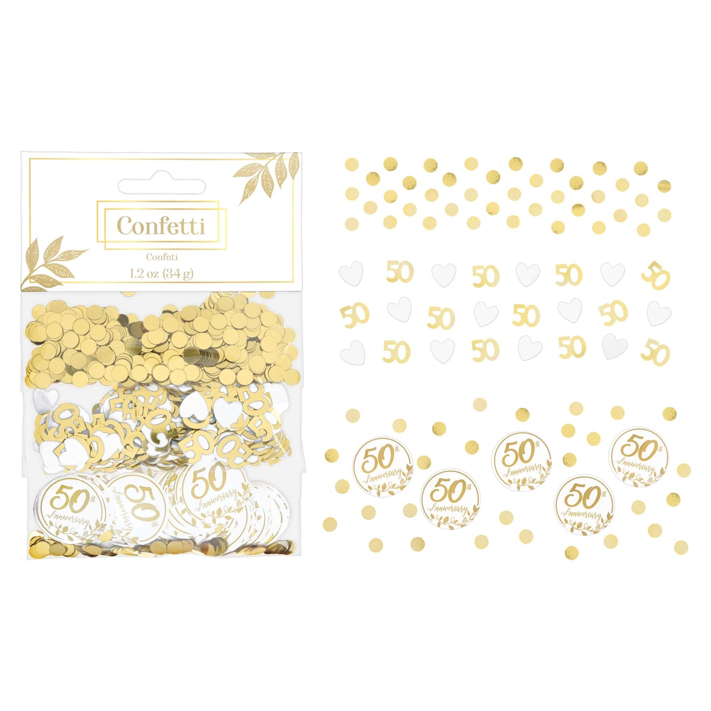 Happy 50th Anniversary Confetti, 1.2 oz.