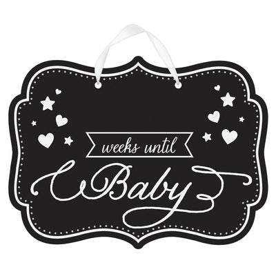 Weeks Until Baby Chalkboard Sign