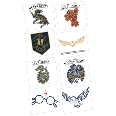 Tatuajes Temporales Harry Potter Hogwarts (x24u)