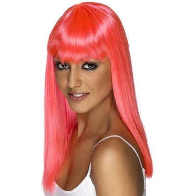 Glamourama Wig Neon Pink