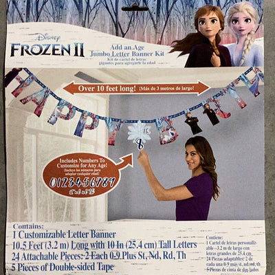 Frozen 2 Jumbo Add-An-Age Letter Banner (x1u)