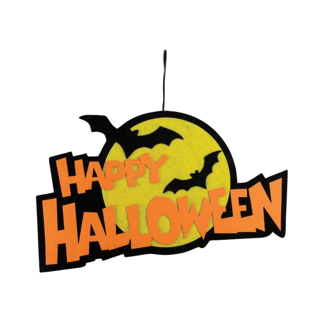 Hanging Felt Happy Halloween Sign
