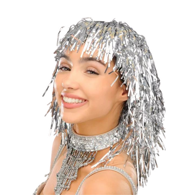 Tinsel Wig-Silver