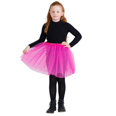 4 Layered Tutu Skirt Costume Accessory Hot Pink