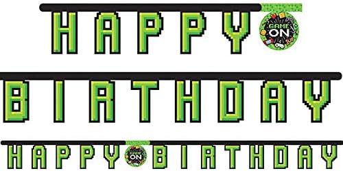 Game On Happy Birthday Banner (x1u)