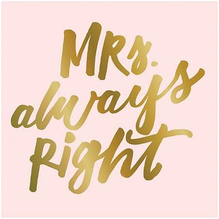 Mrs Always Right Beverage Napkins (x20u)