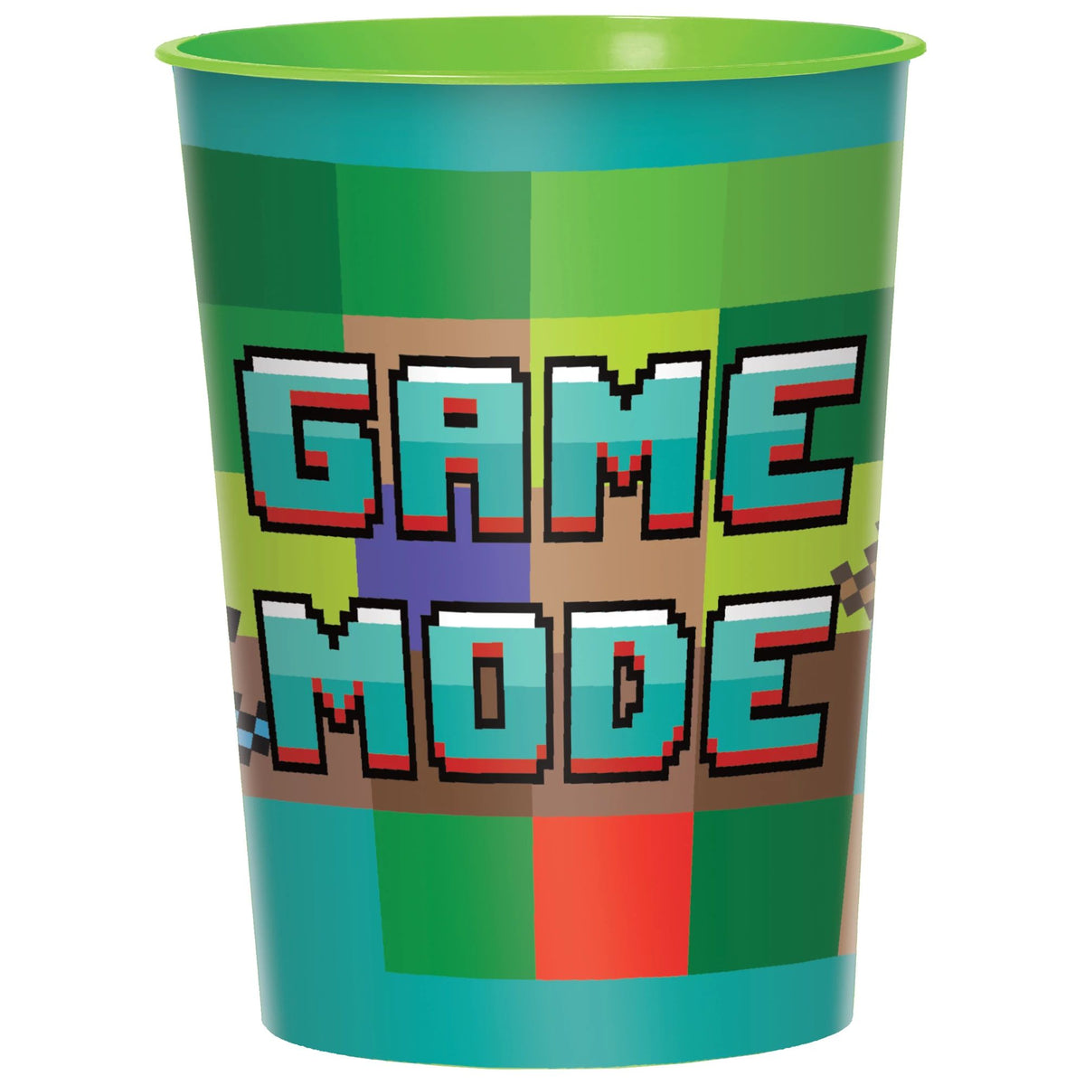 Pixel Game Mode Plastic Cup 16oz