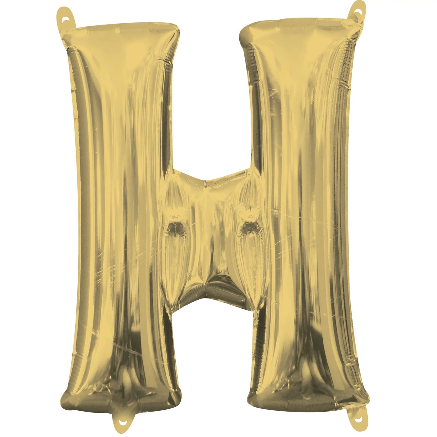 Letter "H" White Gold Air Filled