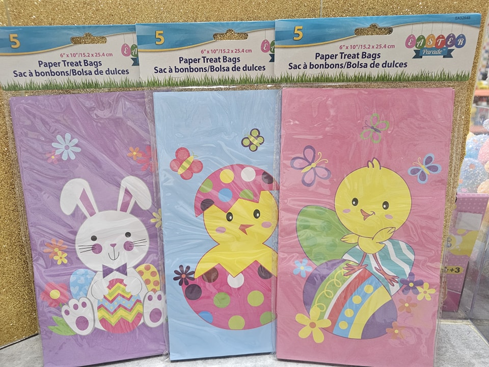 Easter Paper Treat Bags (x5u)