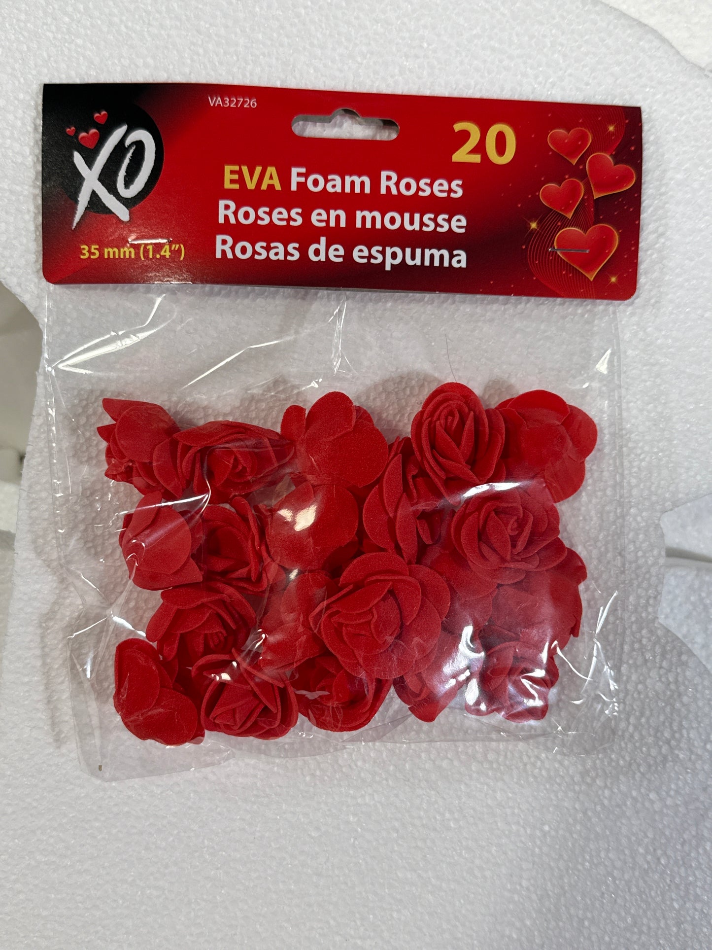 Rosas Espuma EVA San Valentín (x20u)